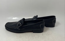 Load image into Gallery viewer, H.S Trask Mens Black Leather Square Toe Slip-On Loafer Shoes Size 10.5 M