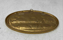 Load image into Gallery viewer, Gold-Tone 3D Relief Of The Last Supper Oval Shape Biblical Scene Wall Plaque