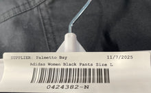 Load image into Gallery viewer, Adidas Womens Black Slash Pocket Tapered Leg Activewear Cropped Pants Size Large