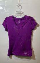 Load image into Gallery viewer, Armani Exchange Womens Purple V-Neck Short Sleeve Pullover T-Shirt Size Small