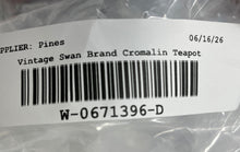 Load image into Gallery viewer, Vintage Swan Brand Silver-Tone Willow Cromalin Plated Hinged Lid Teapot