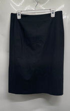 Load image into Gallery viewer, Theory Womens Black Flat Front Back Zip Stretch Straight & Pencil Skirt Size 10