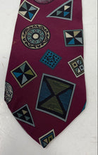 Load image into Gallery viewer, Christian Dior Mens Multicolor Geometric Print Silk Adjustable Designer Tie