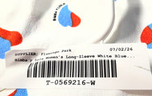 Load image into Gallery viewer, Bimba Y Lola Womens White Blue Red Long Sleeve Pullover Sweater Size XS