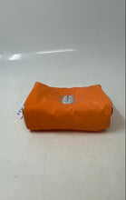 Load image into Gallery viewer, Clinique Womens Orange Zipper Cosmetic Makeup Bag With Tag