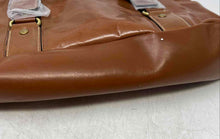 Load image into Gallery viewer, G.H. Bass & Co. Womens Brown Leather Double Handle Shoulder Handbag With Tag