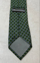 Load image into Gallery viewer, Hickey Freeman Mens Green Printed Keeper Loop Adjustable Designer Tie