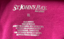 Load image into Gallery viewer, St. John's Bay Womens Pink Cotton Turtleneck Long Sleeve T-Shirt Size XL