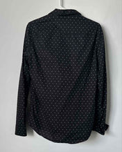 Load image into Gallery viewer, Armani Exchange Mens Black White Printed Slim Fit Button-Up Shirt Size Small