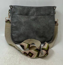 Load image into Gallery viewer, Thomas And Lee Womens Gray Boho Detachable Strap Shoulder Crossbody Purse