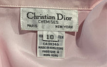 Load image into Gallery viewer, Authentic Christian Dior Womens Pink Long Sleeve Button-Up Shirt Size 10 Stained