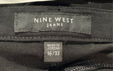 Load image into Gallery viewer, Nine West Womens Black Denim Cigarette Fit Skinny Leg Jeans Pants Size 16/33