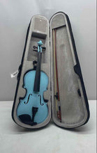 Load image into Gallery viewer, Antique Blue Right-Handed 4 String Acoustic Violin With Bow In Case
