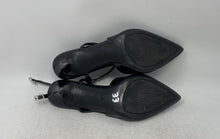 Load image into Gallery viewer, Calvin Klein Womens Ginelly-R Black Leather Stiletto Ankle Strap Heels Size 8.5M