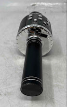 Load image into Gallery viewer, Black Silver-Tone Portable Handheld Wireless Karaoke Microphone Not Tested