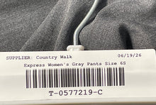 Load image into Gallery viewer, Express Womens Editor Gray Flat Front Pockets Straight Leg Dress Pants Size 6S