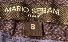 Load image into Gallery viewer, Mario Serrani Womens Dark Blue Textured Flat Front Pockets Dress Pants Size 8