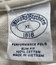 Load image into Gallery viewer, Brooks Brothers Mens Beige Cotton Short Sleeve Slim Fit Polo Shirt Size XL