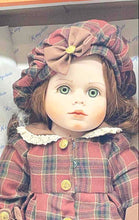Load image into Gallery viewer, Vintage Kingstate Red Plaid Dress Open Eyes Classic Fashion Play Doll