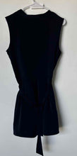 Load image into Gallery viewer, Vince Camuto Womens Navy Blue Sleeveless V-Neck One-Piece Romper Size Large