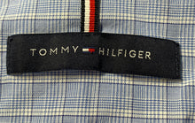 Load image into Gallery viewer, Tommy Hilfiger Mens Blue Plaid Print Long Sleeve Collared Dress Shirt Size L