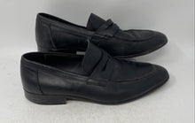 Load image into Gallery viewer, Adam Derrick Mens Nova Black Leather Slip-On Loafer Shoes Size 10.5M
