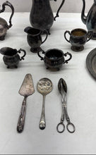 Load image into Gallery viewer, Vintage Mixed Variety Pieces Of Silver Tone Home & Kitchenware Tea Set