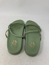 Load image into Gallery viewer, Silvia Cobos Womens Lia Green Leather Open Toe Slip-On Slides Sandals Size 7