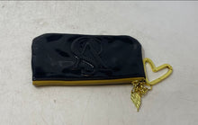 Load image into Gallery viewer, Victoria's Secret Womens Black Patent Leather Embossed Logo Coin Wallet