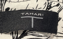 Load image into Gallery viewer, Tahari Womens Black White Floral Flat Front Straight Leg Cropped Pants Size M