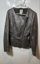 Load image into Gallery viewer, Guess Womens Gray Long Sleeve Pockets Full-Zip Biker Jacket Size Small