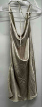 Load image into Gallery viewer, Zara Womens Champagne Sleeveless Halter Neck Backless Cocktail Mini Dress Size M