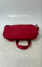 Load image into Gallery viewer, Tommy Hilfiger Womens Red Quilted Zipper Adjustable Strap Crossbody Handbag