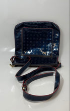 Load image into Gallery viewer, Arcadia Womens Blue Zipper Adjustable Strap Outer Pockets Designer Crossbody Bag