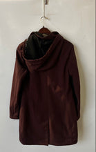 Load image into Gallery viewer, Calvin Klein Womens Dark Burgundy Long Sleeve Raincoat Jacket Size Small