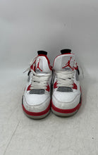 Load image into Gallery viewer, Nike Womens Air Jordan 4 Retro Red White Lace-Up Sneaker Shoes Size 7.5