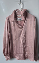 Load image into Gallery viewer, Grace Karin Womens Light Pink Long Sleeve Button-Up Shirt Size Large