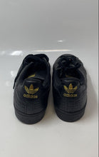 Load image into Gallery viewer, Adidas Mens Superstar Black Gold Tone Lace-Up Low Top Sneaker Shoes Size 11.5