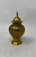 Load image into Gallery viewer, Mid Century Solid Brass Decorative Ginger Jar Urn Vase With Lid Collectible