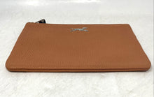 Load image into Gallery viewer, Bimba & Lola Womens Brown Leather Rectangular Zipper Cosmetic Makeup Bag