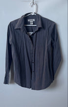 Load image into Gallery viewer, Alfani Womens Gray Cotton Long Sleeve Collared Button-Up Shirt Size 8