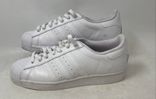 Load image into Gallery viewer, Adidas Mens Superstar EG4960 All White Leather Lace-Up Sneaker Shoes Size 8.5