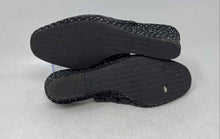 Load image into Gallery viewer, Sesto Meucci Womens Black Leather Laser Cut Wedge Heel Slingback Sandals Size 8