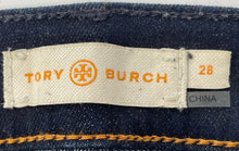 Load image into Gallery viewer, Authentic Tory Burch Womens Dark Blue Denim Super Skinny Leg Jeans Size 28