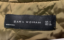 Load image into Gallery viewer, Zara Womens Green Long Sleeve Pockets Full-Zip Parka Jacket Size Large