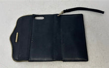 Load image into Gallery viewer, Rebecca Minkoff Womens Black Leather Flap iPhone Folio Wristlet Wallet