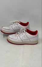 Load image into Gallery viewer, Nike Kids Air Force 1 Low White And Red Leather Lace-Up Sneakers Shoes Size 5.5Y