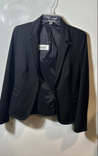 Load image into Gallery viewer, Express Womens Black Long Sleeve Notch Lapel Two-Button Blazer Size 6