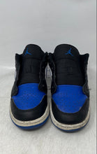 Load image into Gallery viewer, Nike Kids Air Jordan 1 Low Blue Black And White Sneaker Shoes Size 3.5Y No Laces