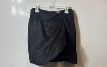 Load image into Gallery viewer, Loft Womens Black Shimmer Front Knot Back Zip Short Length Mini Skirt Size 6